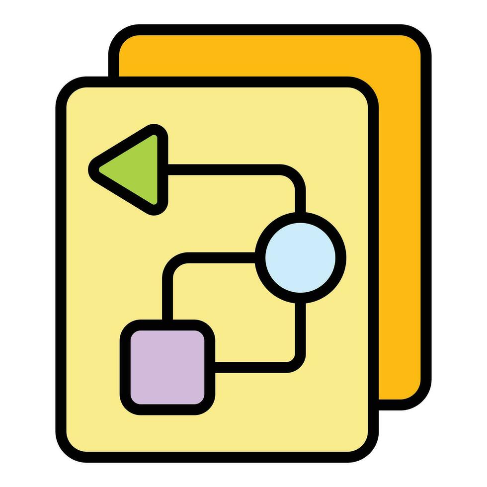 Strategy paper icon vector flat