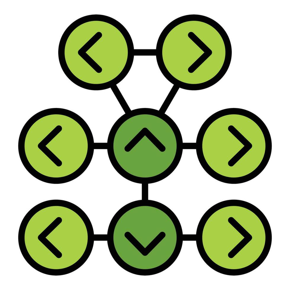 Strategy scheme icon vector flat
