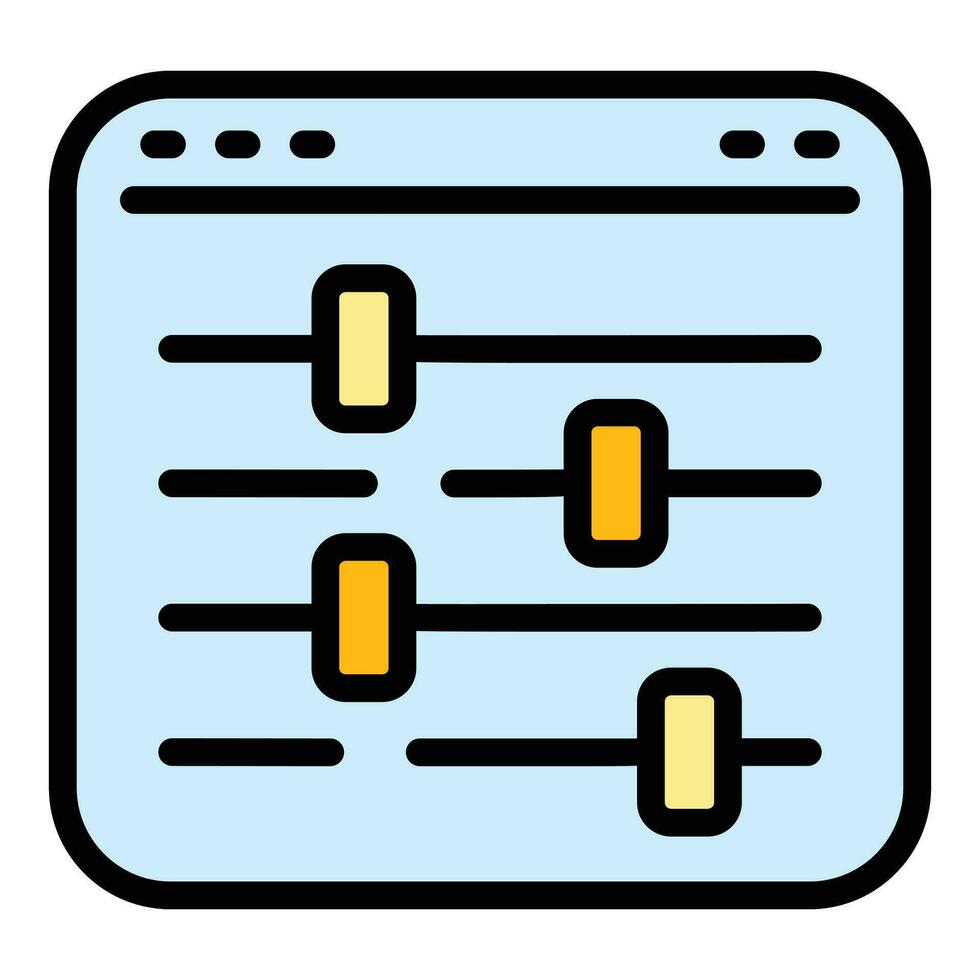 Equalizer icon vector flat