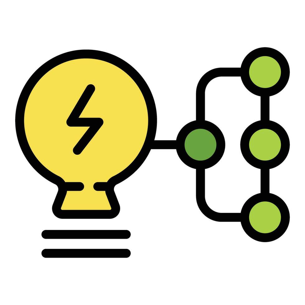 Idea result icon vector flat