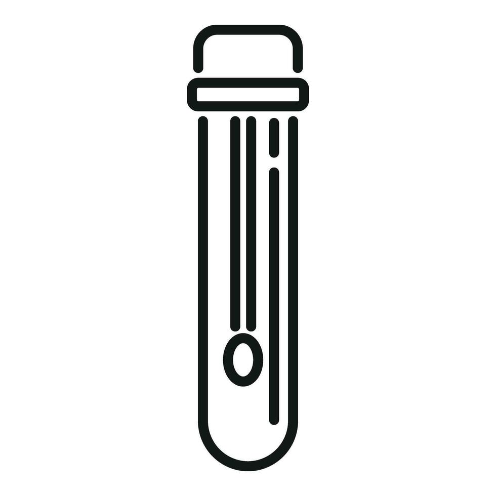 Test tube swab icon outline vector. Lab sample vector