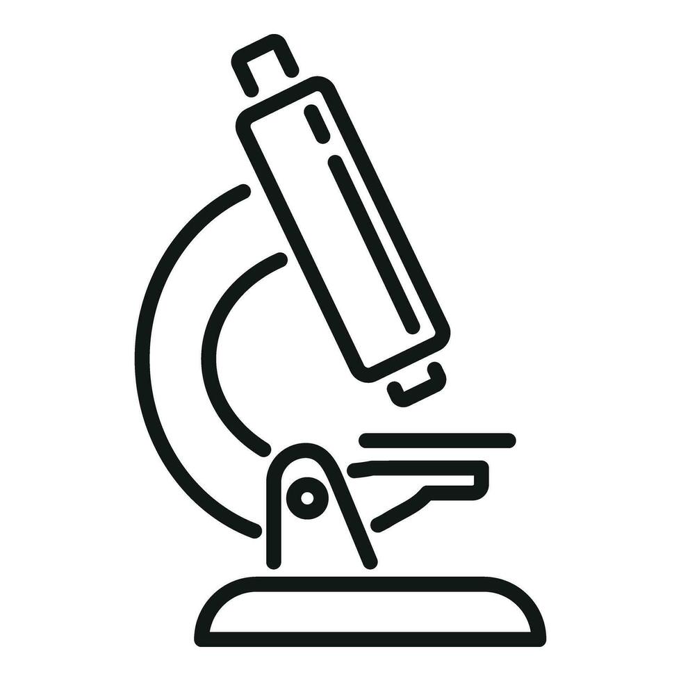 Test result microscope icon outline vector. Medical lab vector