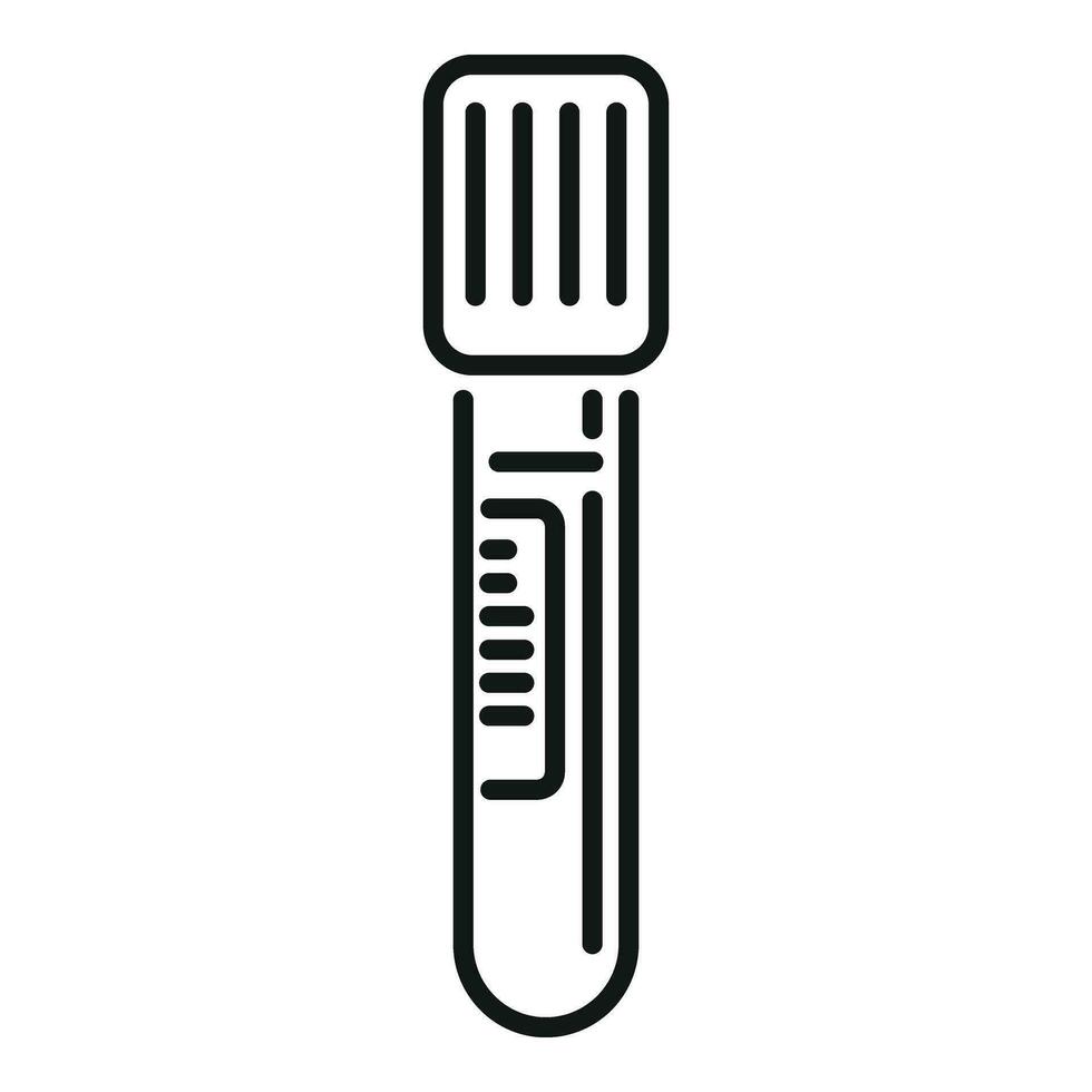 Test tube clinic icon outline vector. Lab sample vector