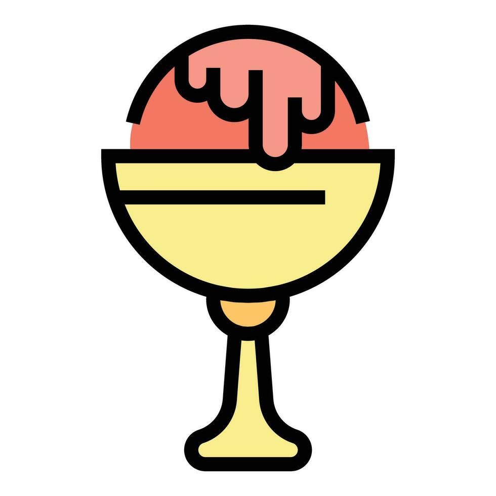 Mint gelato icon vector flat