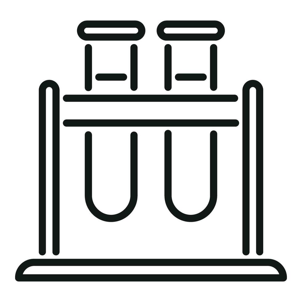 Test result stand icon outline vector. Lab blood vector