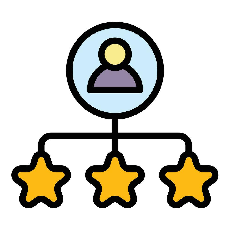 Manager scheme icon vector flat