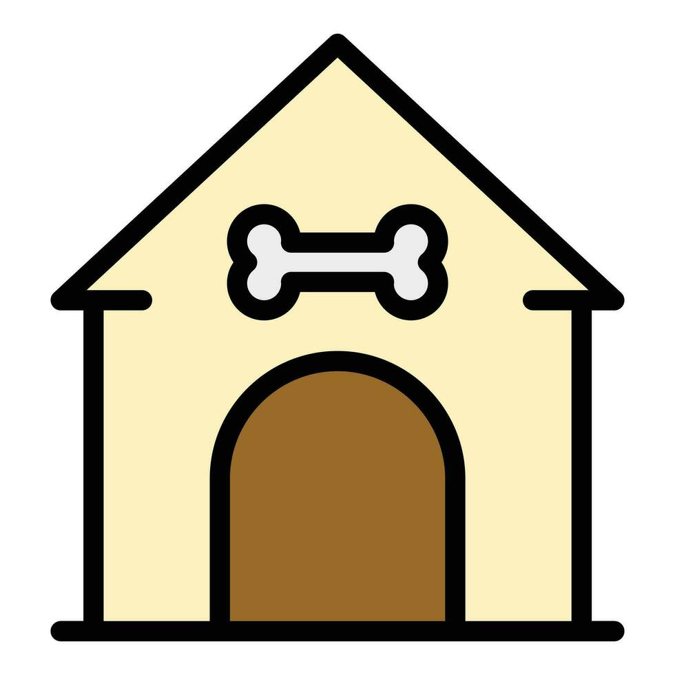 Pet house icon vector flat