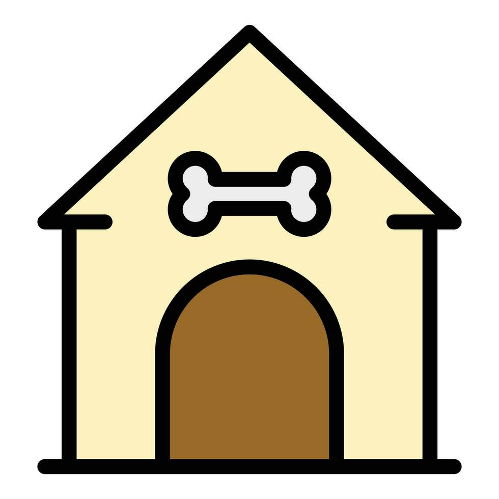 Pet house icon vector flat
