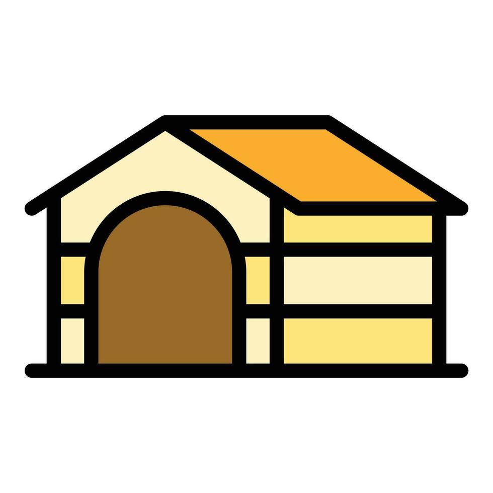 Guard kennel icon vector flat