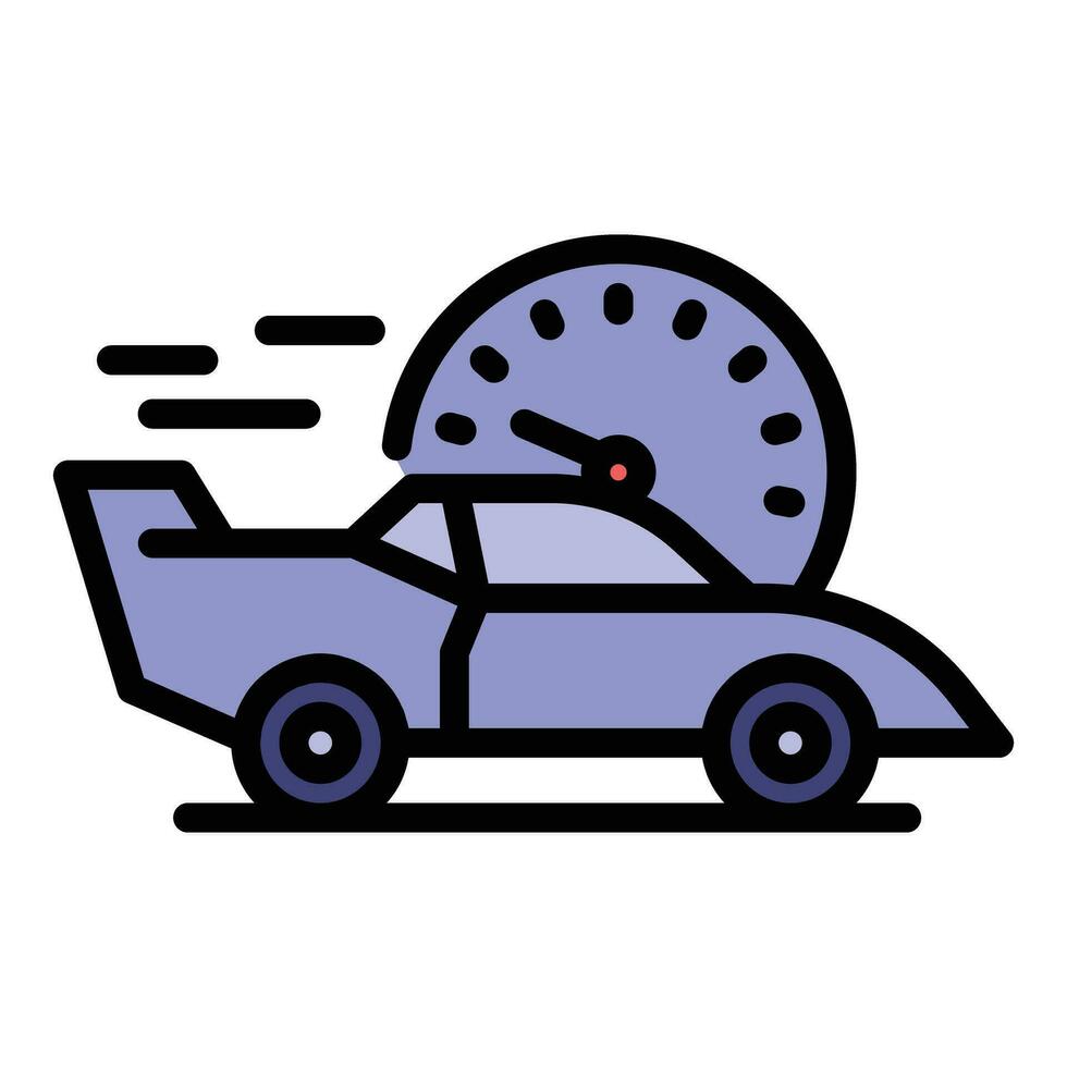 Speed car icon vector flat
