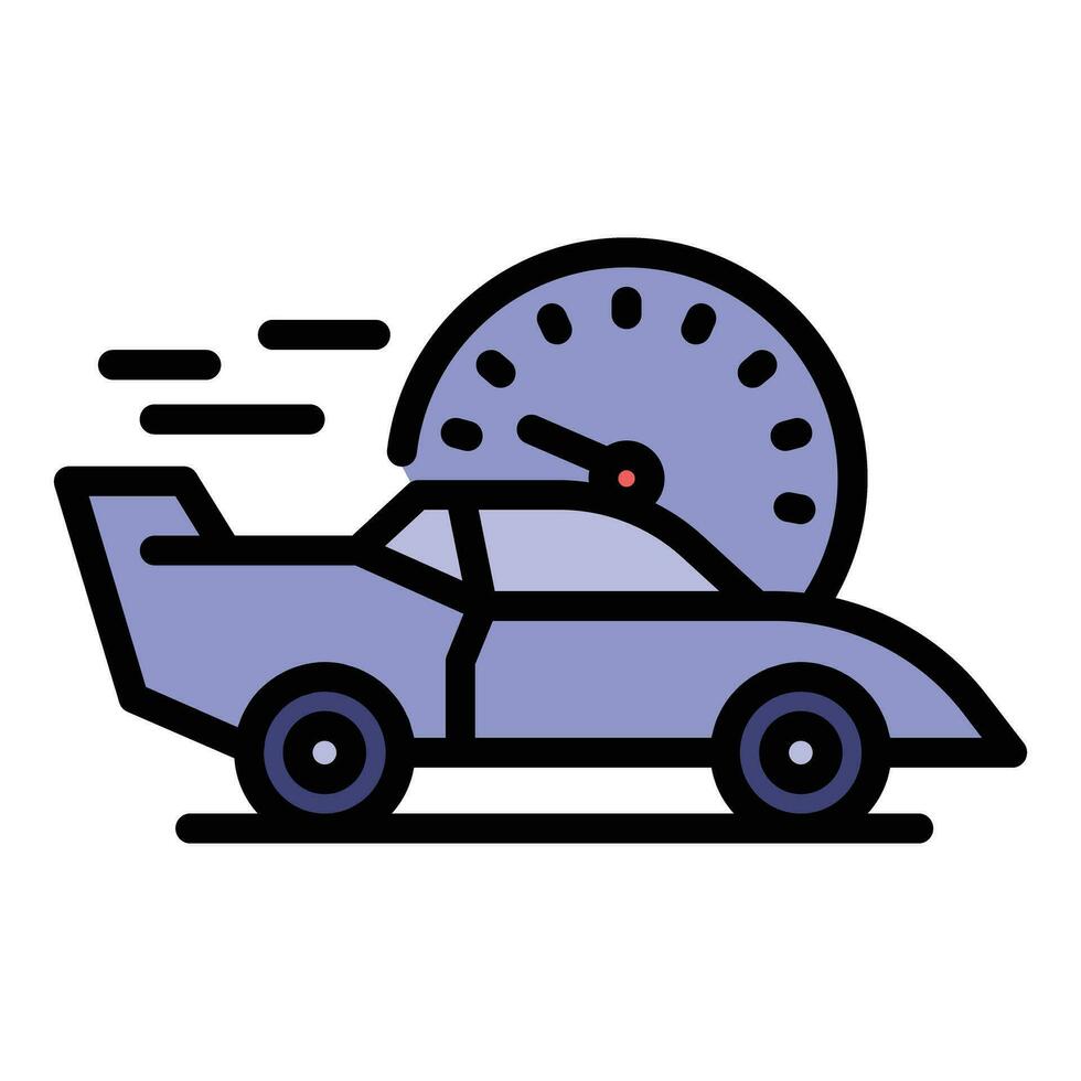 velocidad coche icono vector plano