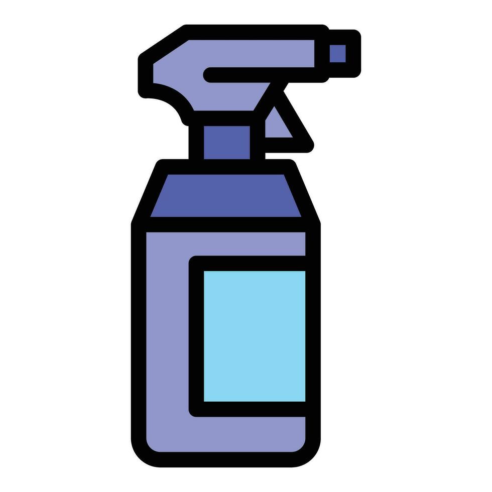 Spray bottle plastic icon vector flat