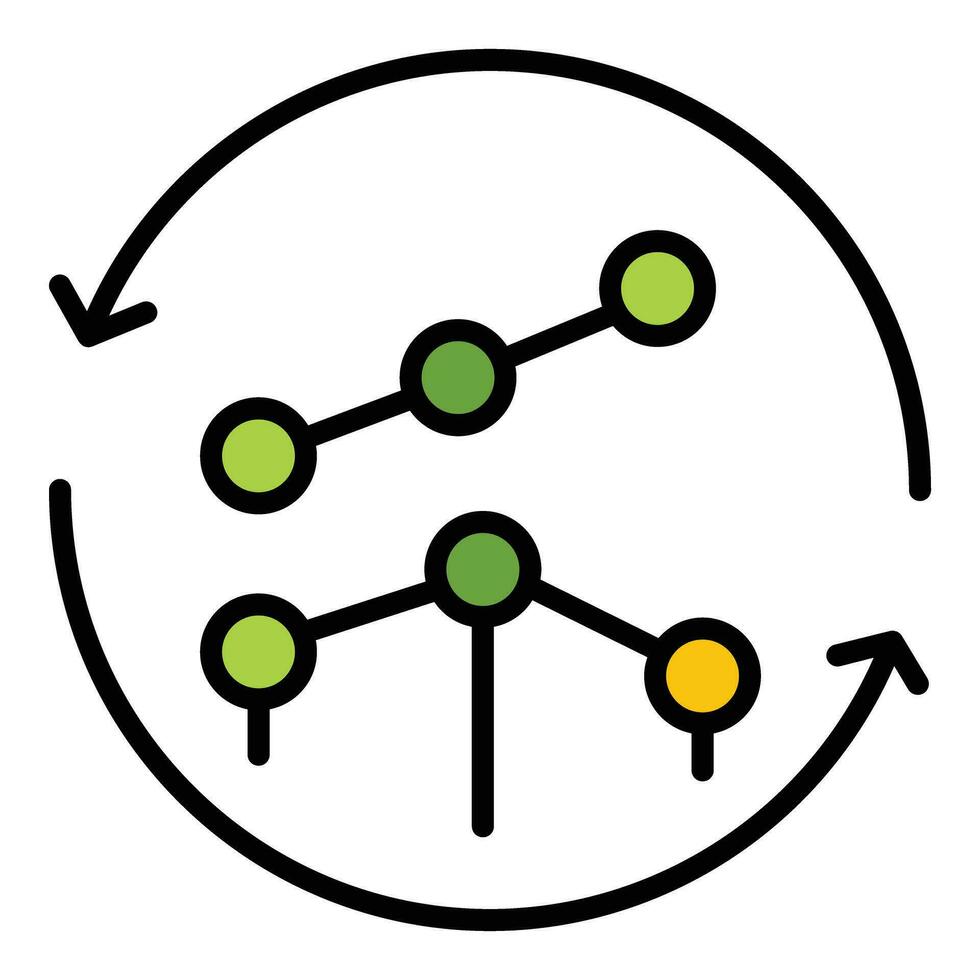 Complex strategy icon vector flat