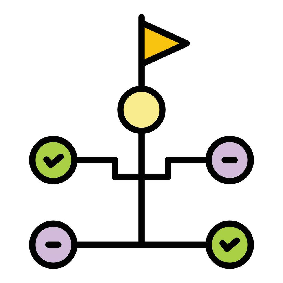 Target business scheme icon vector flat