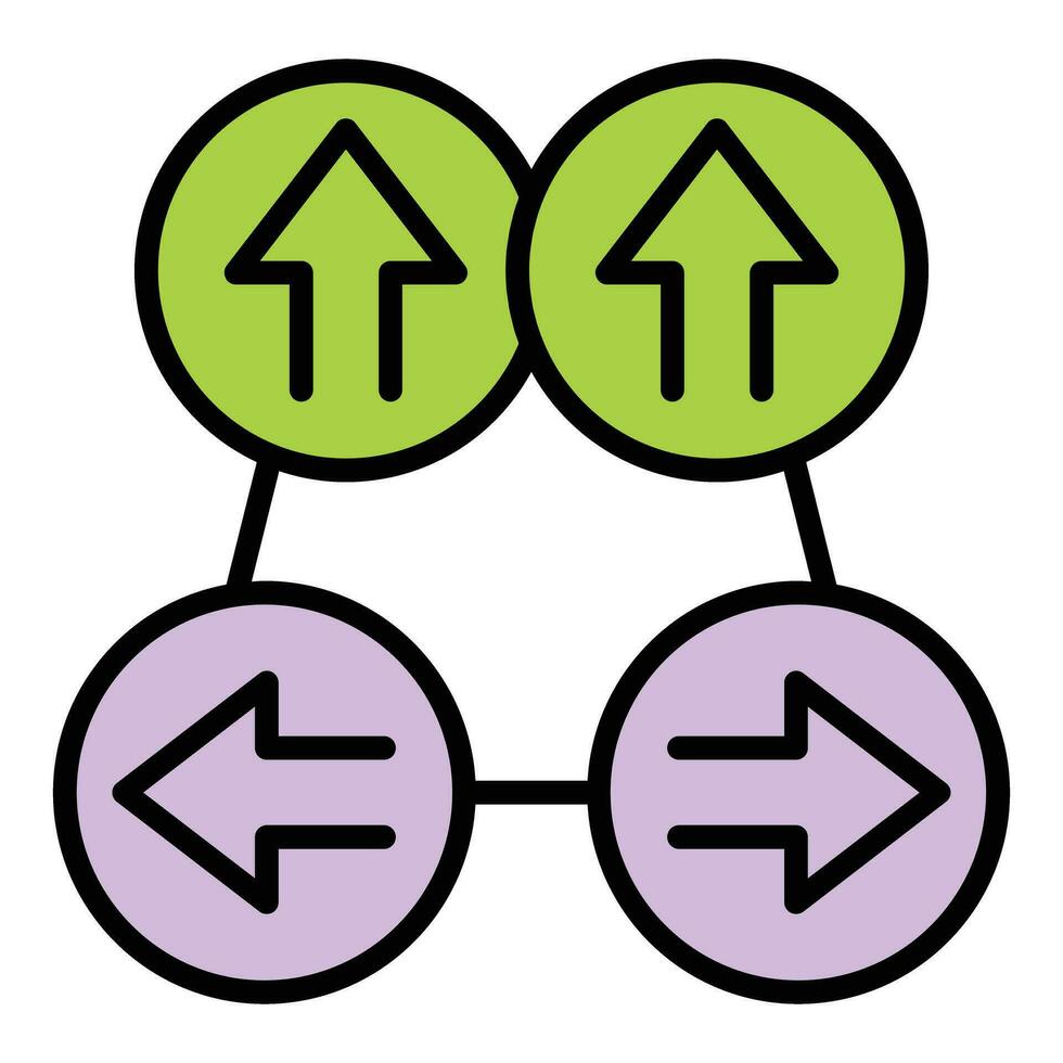 Volatility scheme icon vector flat