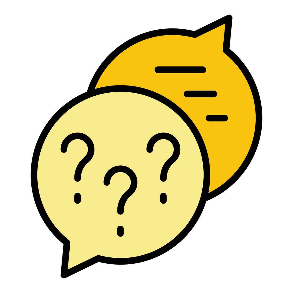 Question chat icon vector flat