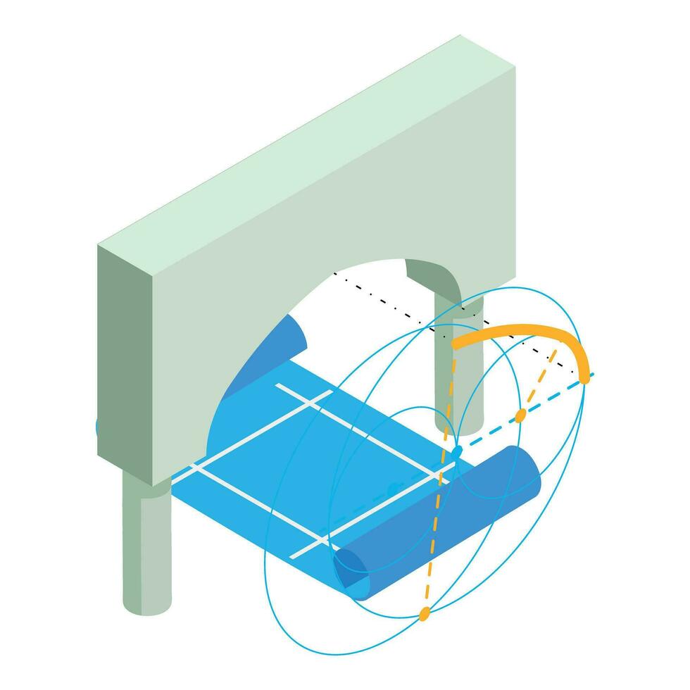 Construction concept icon isometric vector. Arch project and technical drawing vector