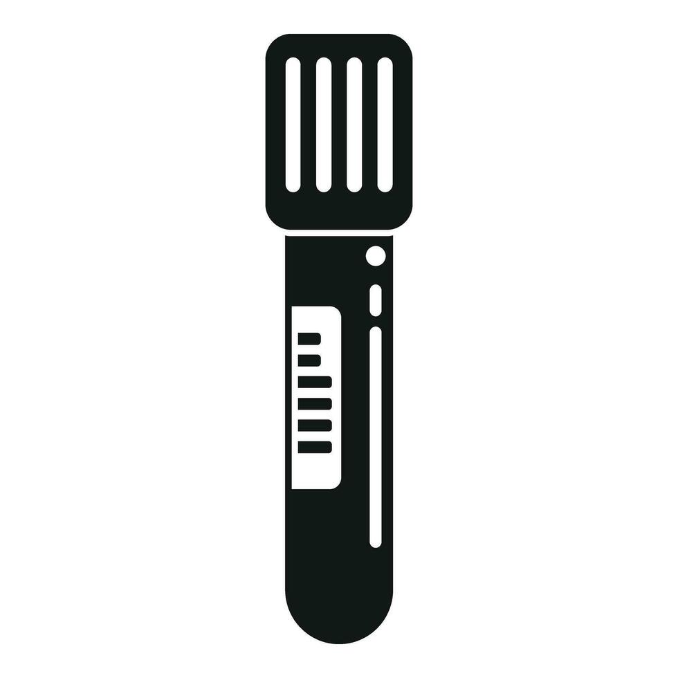 Test tube clinic icon simple vector. Lab sample vector