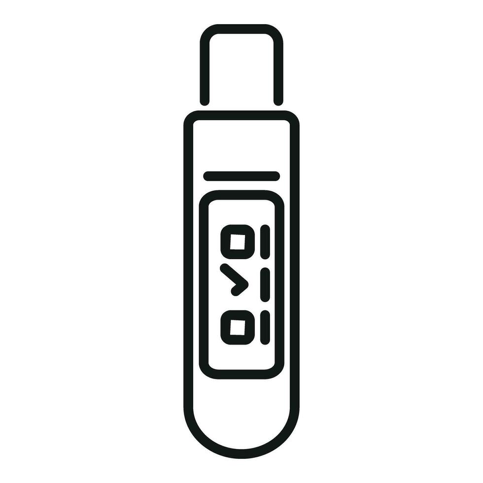 Blood test tube icon outline vector. Lab sample vector