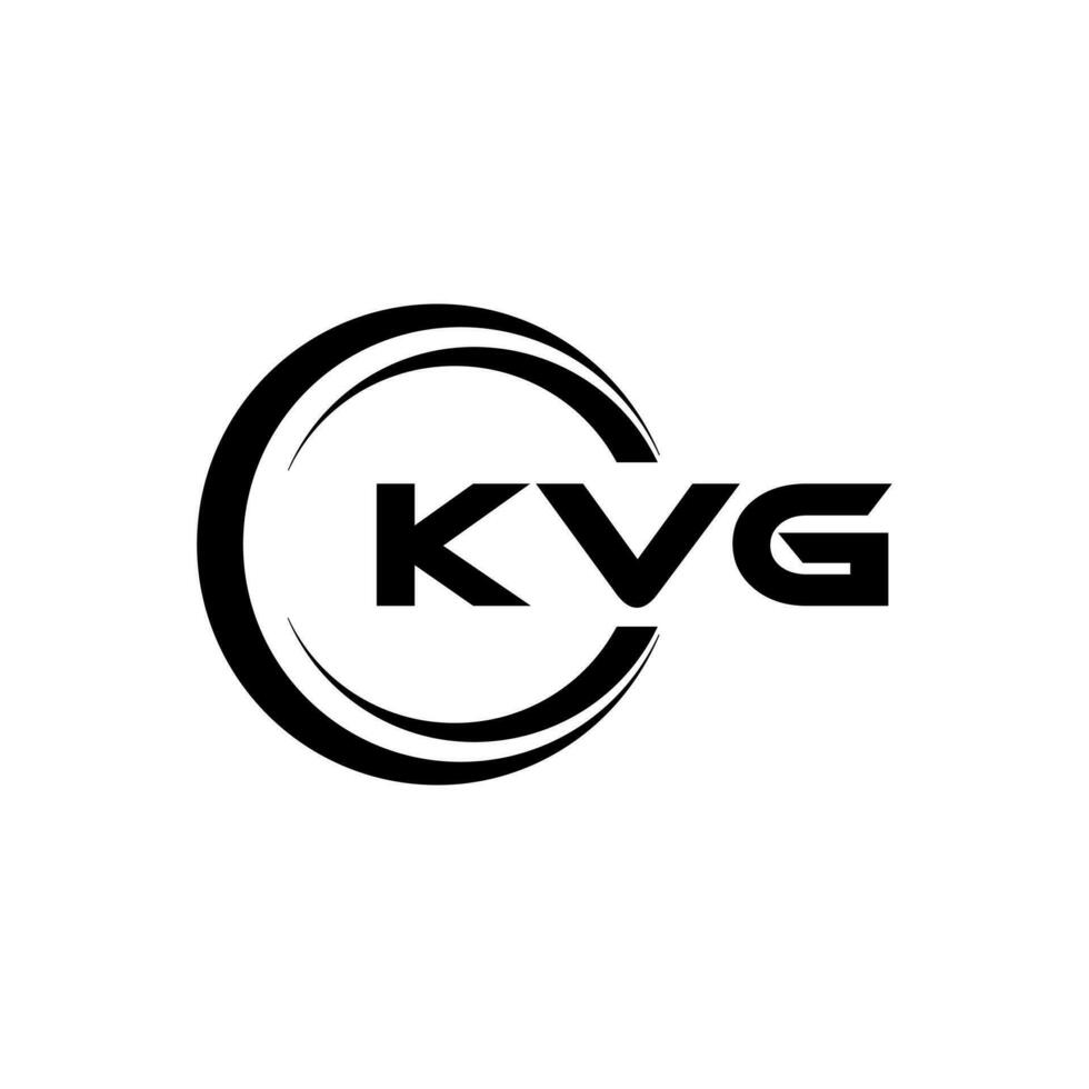 kvg logo diseño, inspiración para un único identidad. moderno elegancia y creativo diseño. filigrana tu éxito con el sorprendentes esta logo. vector