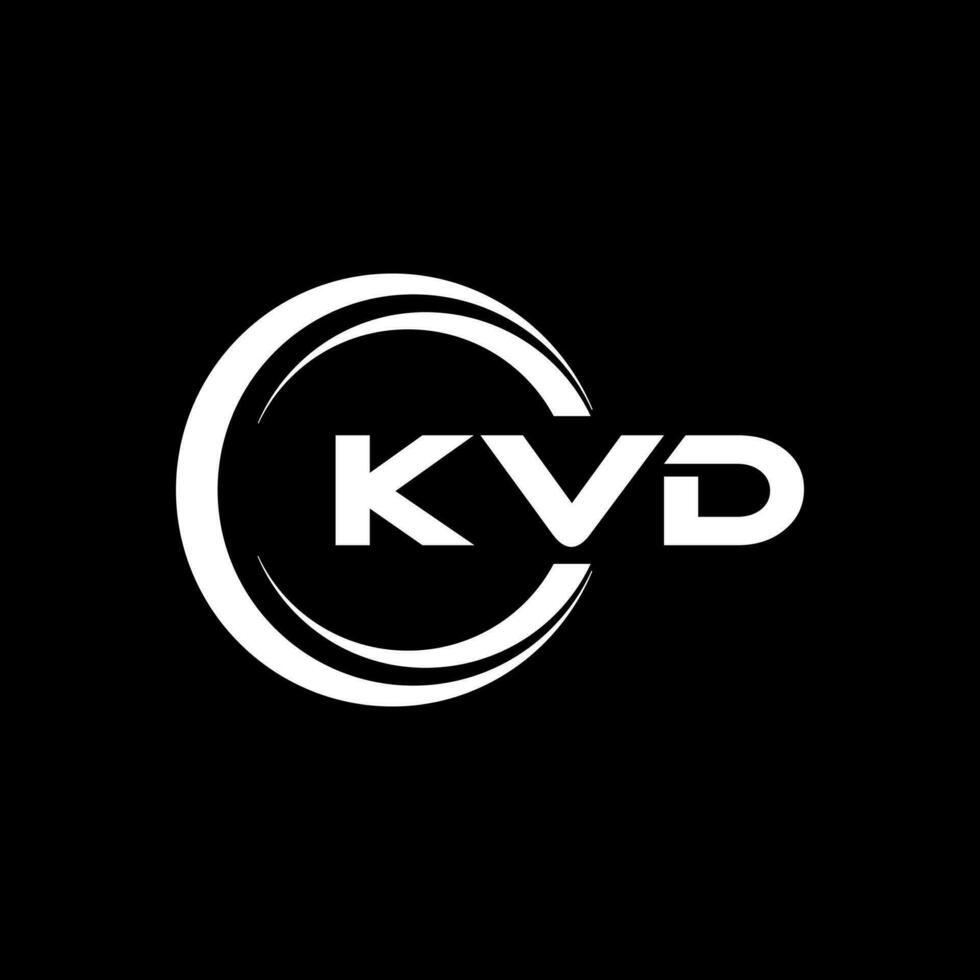 kvd logo diseño, inspiración para un único identidad. moderno elegancia y creativo diseño. filigrana tu éxito con el sorprendentes esta logo. vector