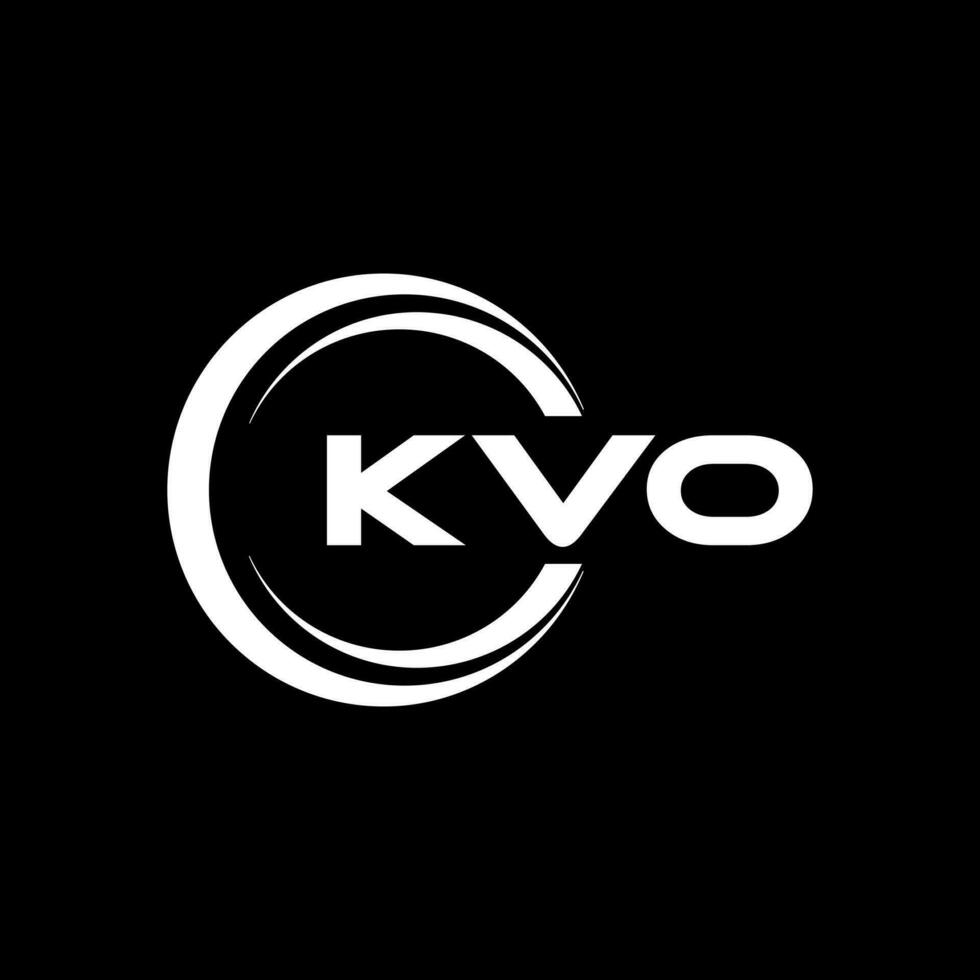 kvo logo diseño, inspiración para un único identidad. moderno elegancia y creativo diseño. filigrana tu éxito con el sorprendentes esta logo. vector