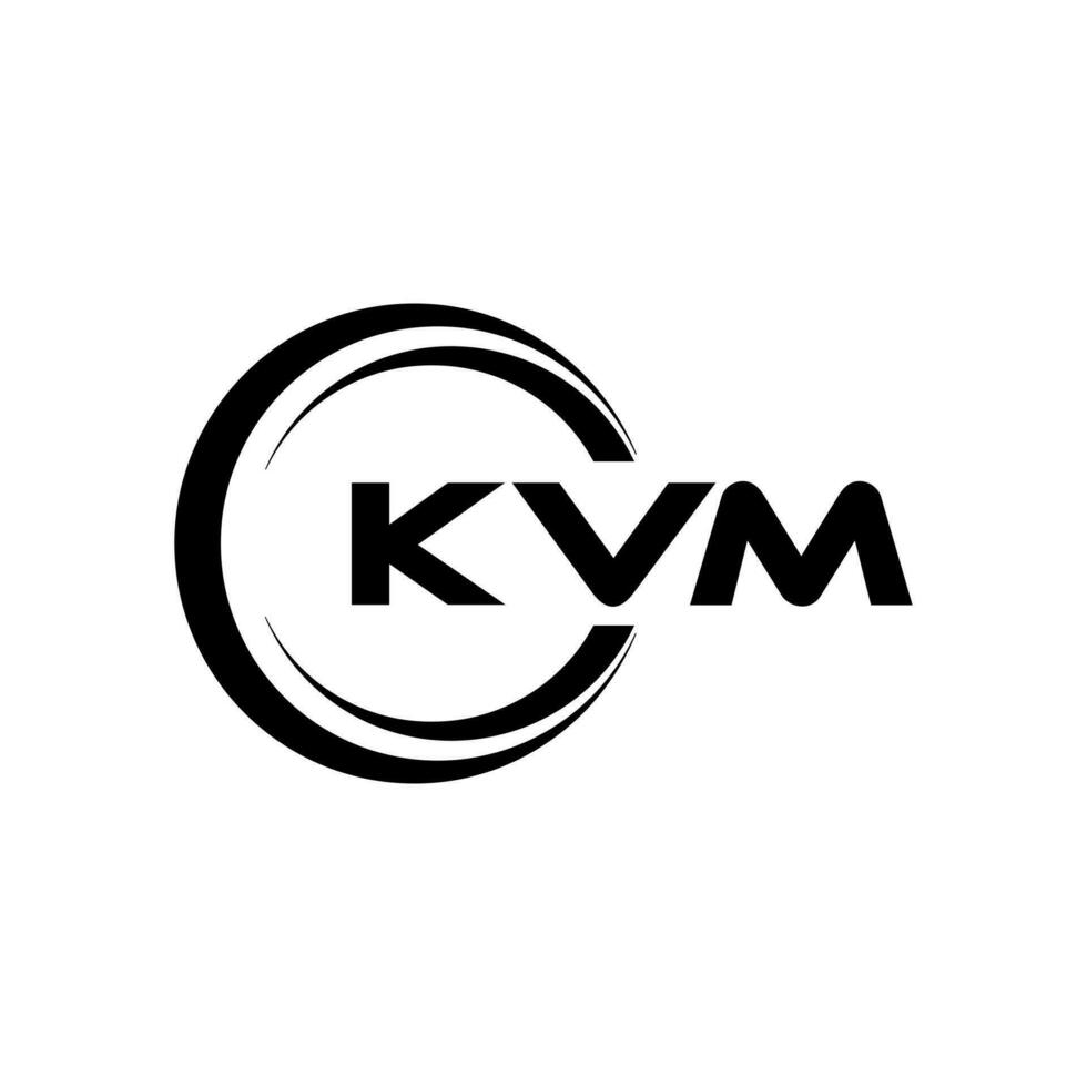 KVM Logo Design, Inspiration for a Unique Identity. Modern Elegance and Creative Design. Watermark Your Success with the Striking this Logo. vector