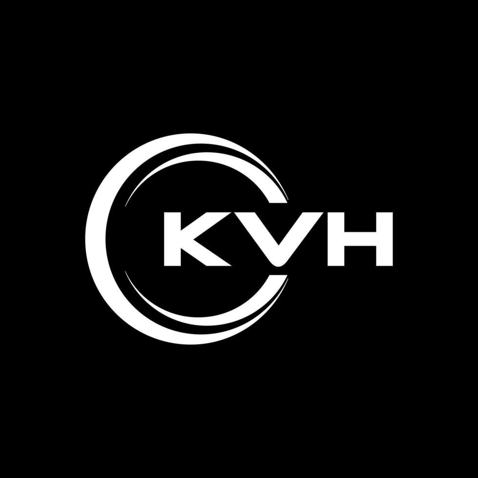 kvh logo diseño, inspiración para un único identidad. moderno elegancia y creativo diseño. filigrana tu éxito con el sorprendentes esta logo. vector