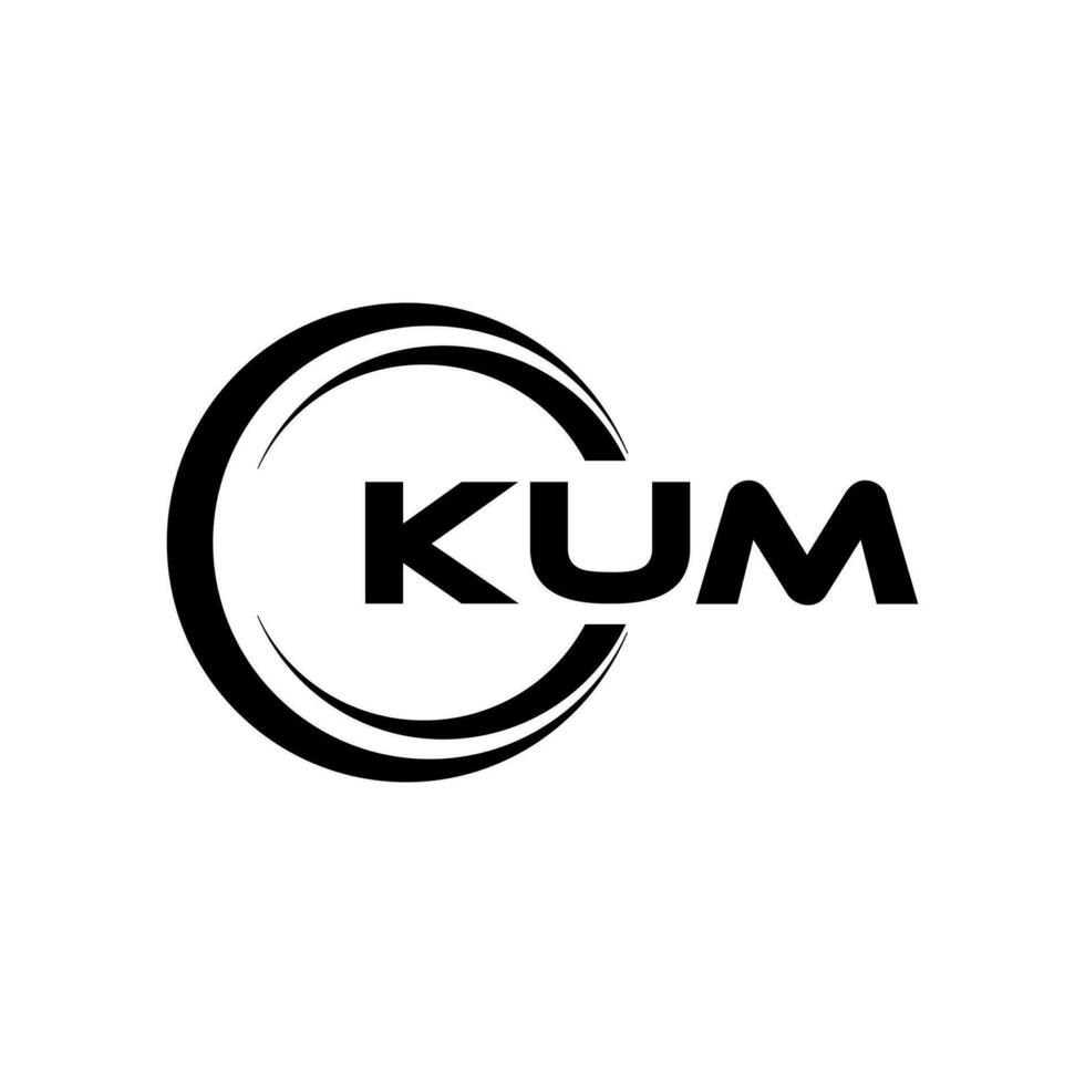 KUM Logo Design, Inspiration for a Unique Identity. Modern Elegance and Creative Design. Watermark Your Success with the Striking this Logo. vector