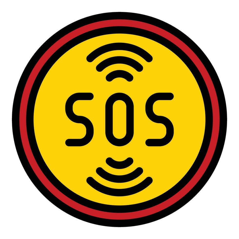 Sos coin icon vector flat
