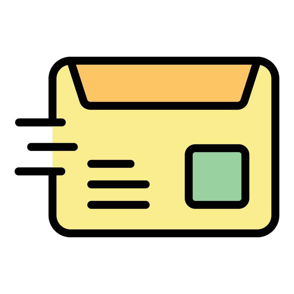 Express delivery box icon vector flat