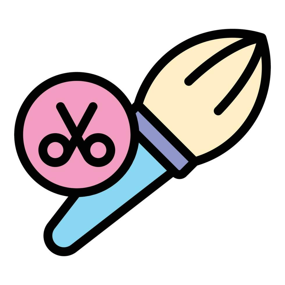 Barber tool icon vector flat