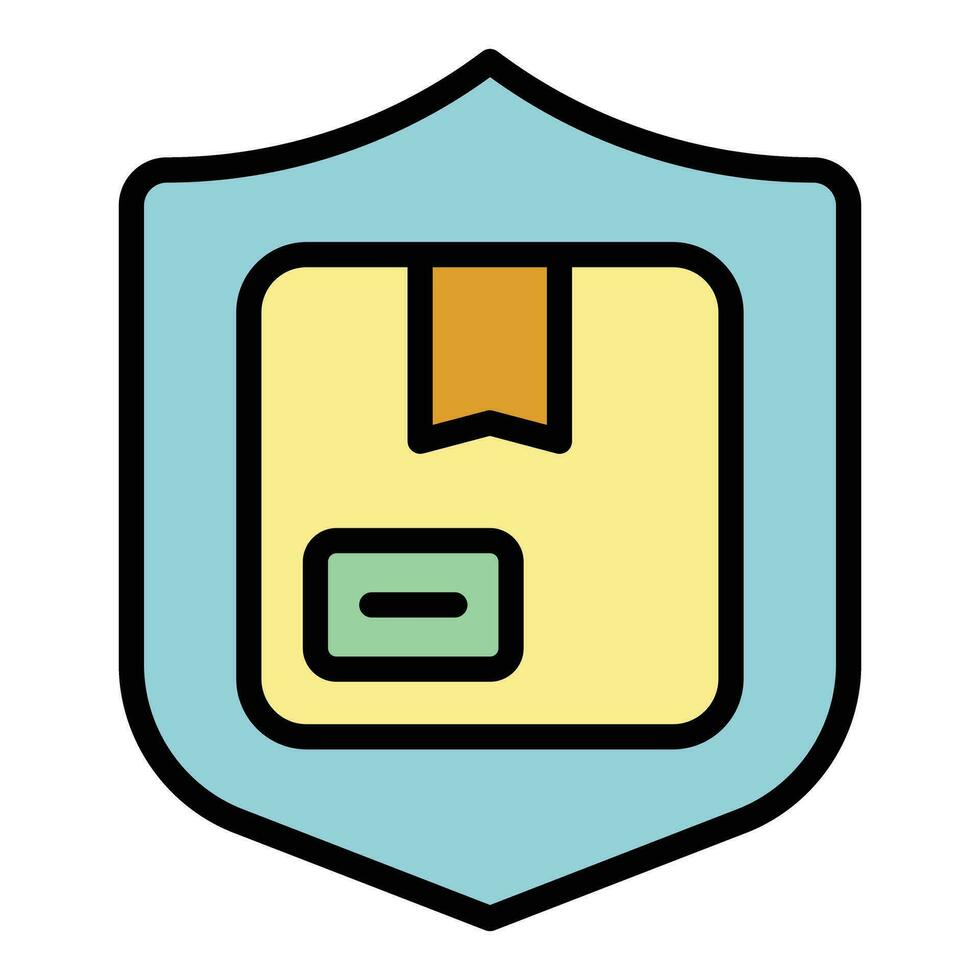 Safe shipping icon vector flat