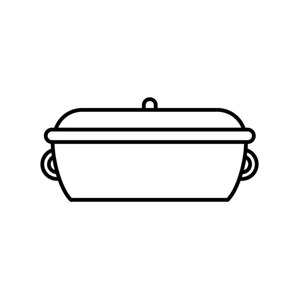 Pot icon vector. kitchen illustration sign. kitchenware symbol. Food logo. vector