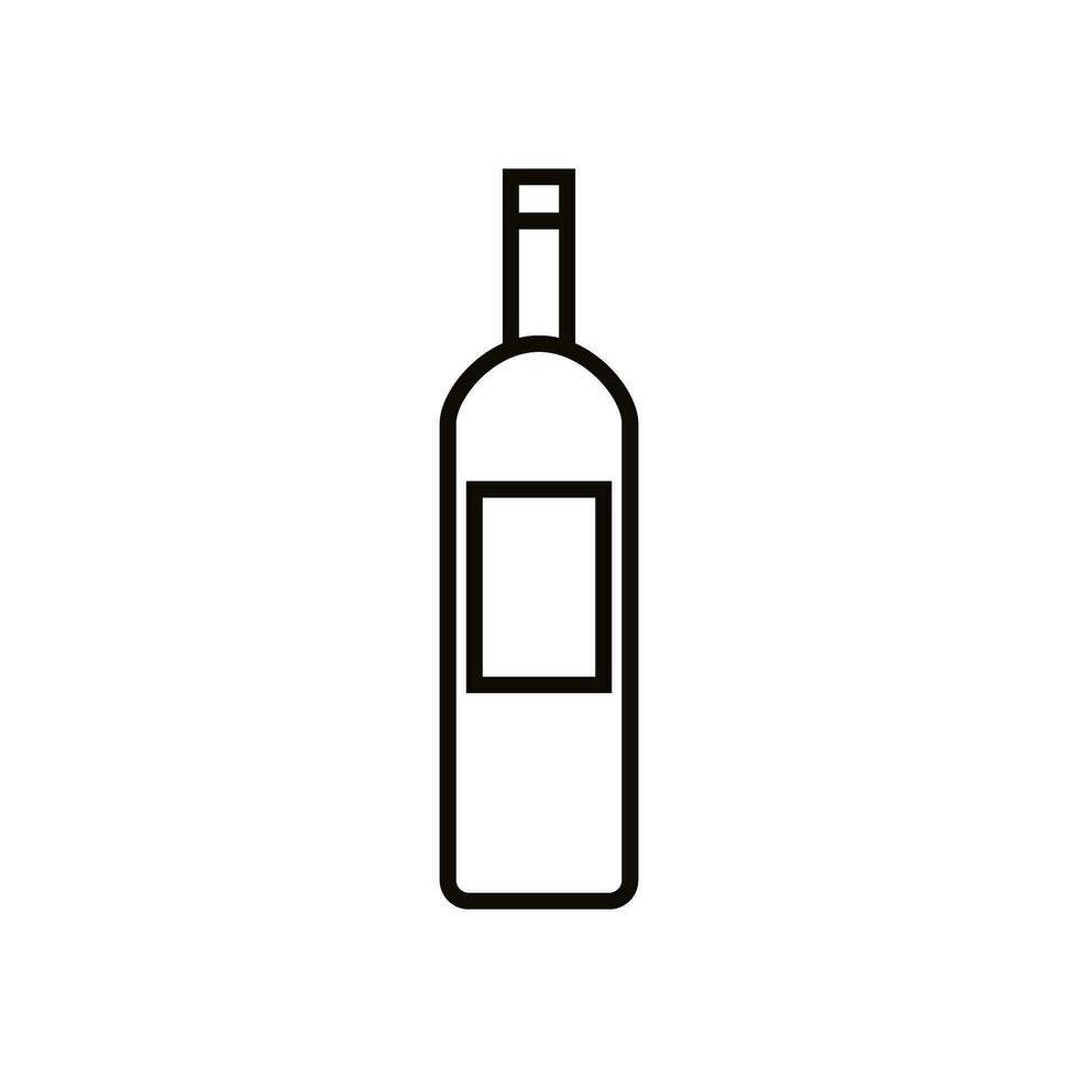 botella icono vector. botella para agua ilustración signo. botella de alcohol símbolo o logo. vector