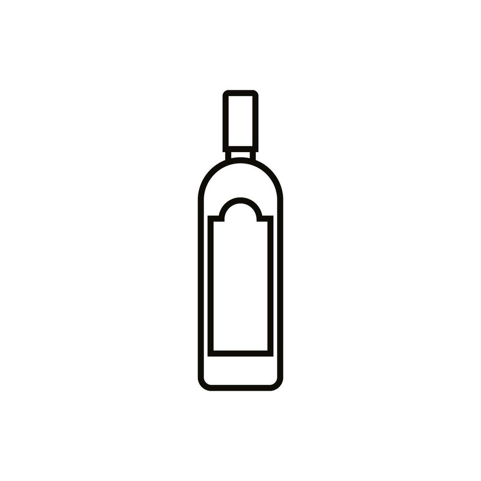 botella icono vector. botella para agua ilustración signo. botella de alcohol símbolo o logo. vector