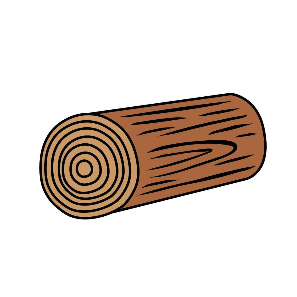 Wooden log icon vector. Wood illustration sign. Tree symbol or logo. vector