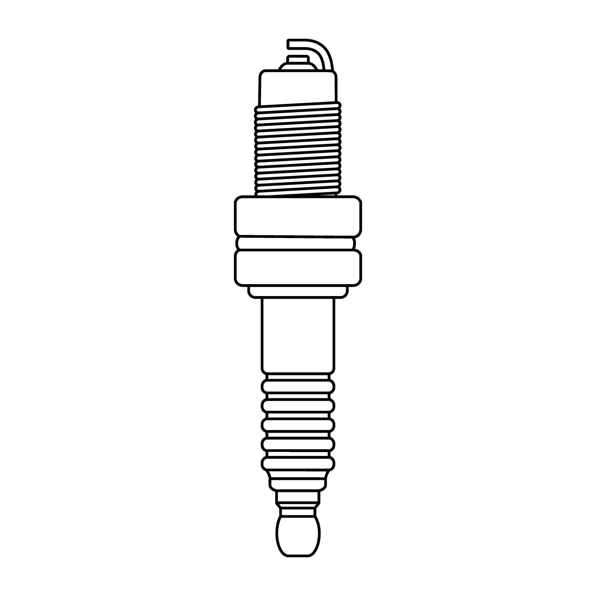 Spark plug icon vector. sparking plug illustration sign. Ignition