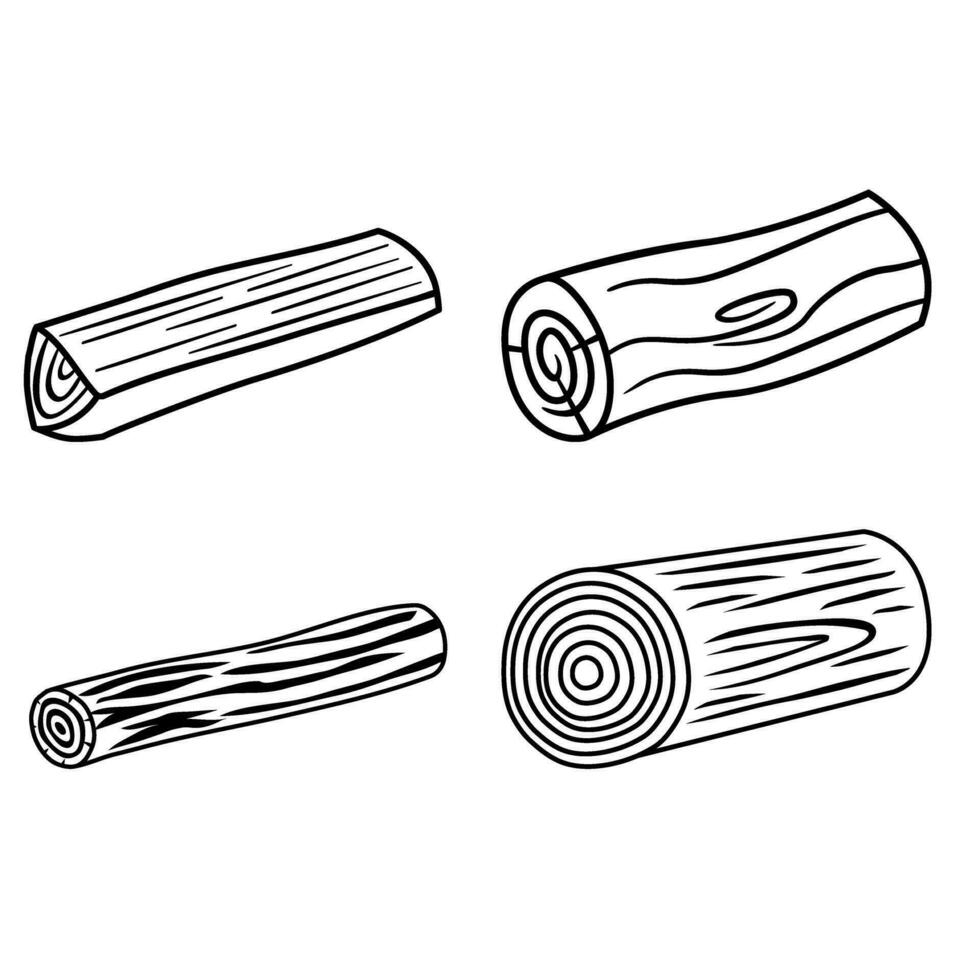 de madera Iniciar sesión icono vector colocar. madera ilustración firmar recopilación. árbol símbolo o logo.