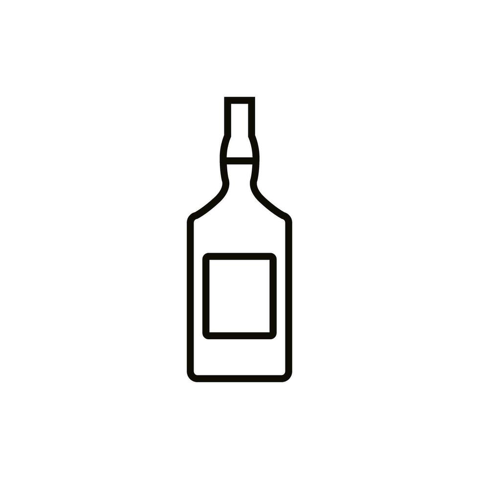 botella icono vector. botella para agua ilustración signo. botella de alcohol símbolo o logo. vector