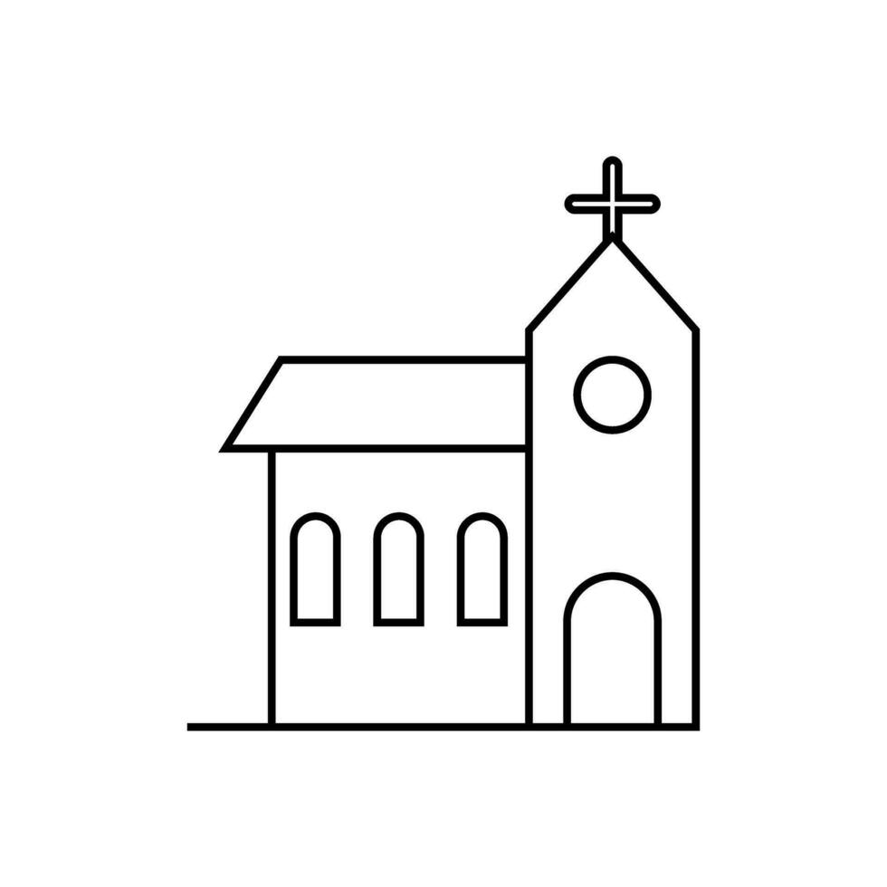 Iglesia icono vector. religión ilustración signo. templo símbolo. cristiandad logo. vector