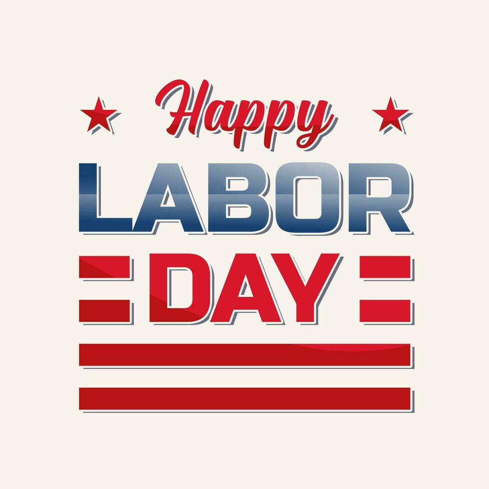USA Labor Day social media template for greeting on social media vector