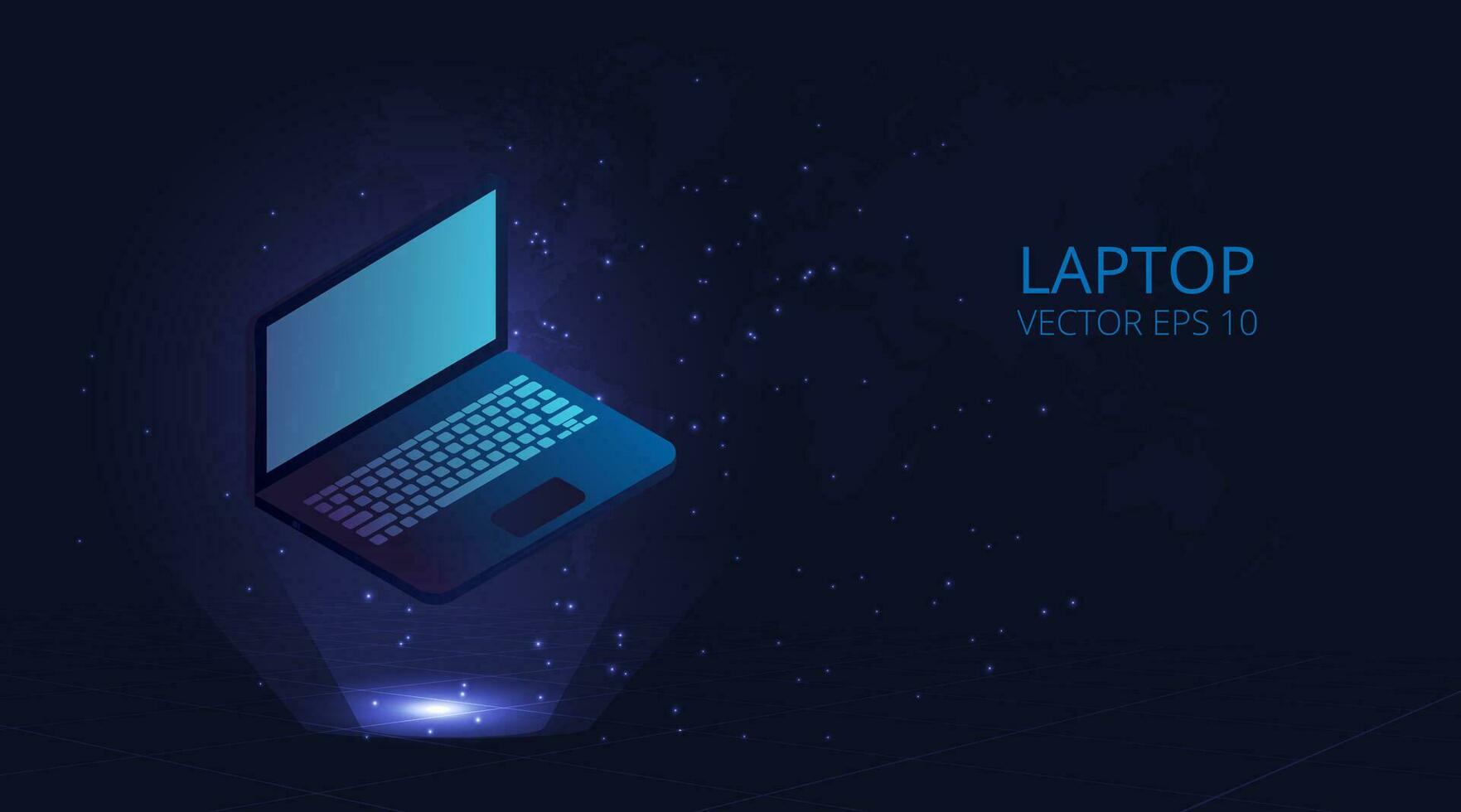 Laptop concept . vector