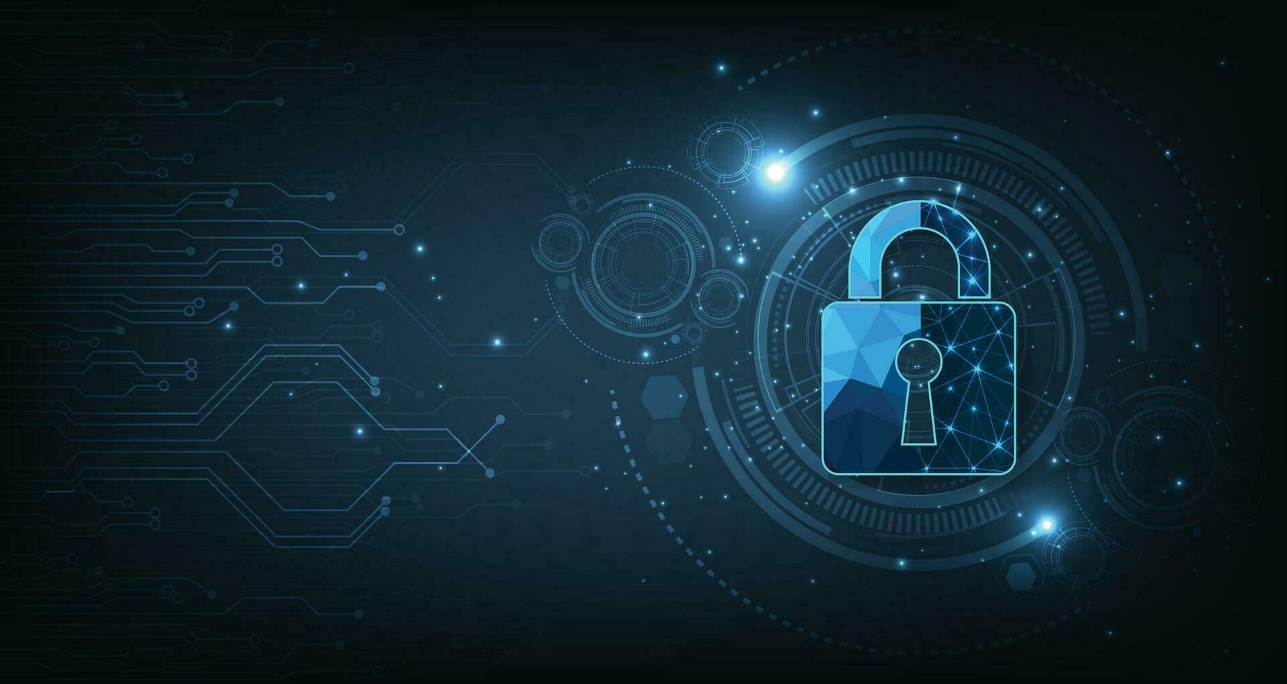 Internet security and Data prevent concept. vector