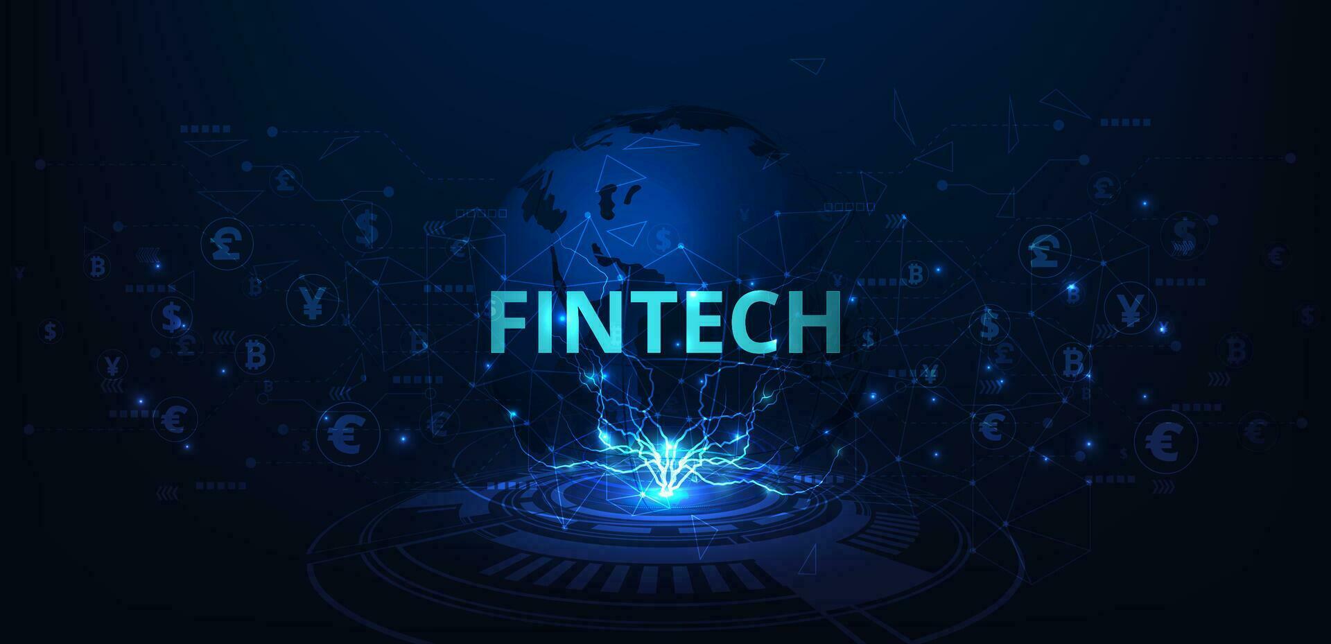 fintech tecnología concepto. vector