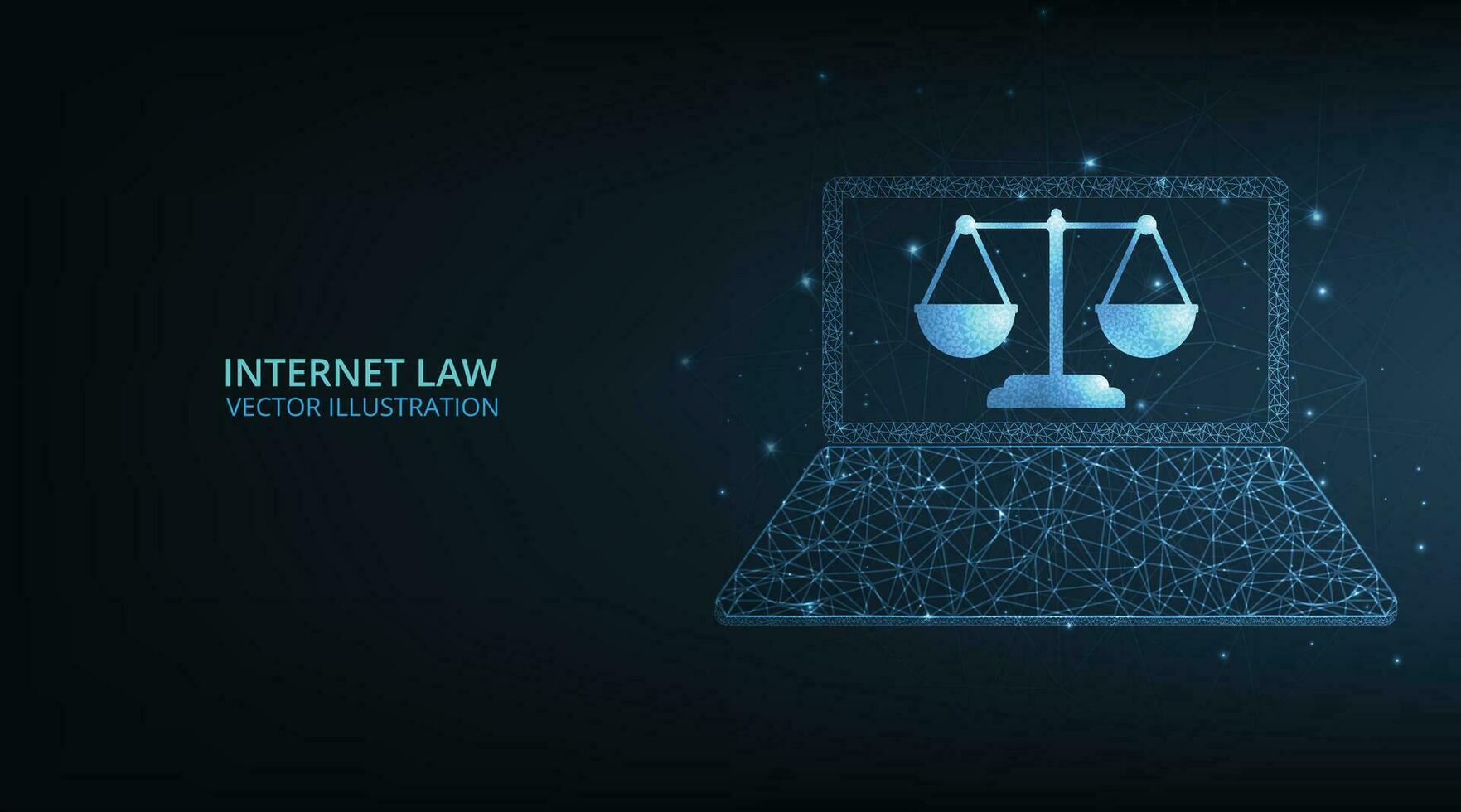 Internet law concept design. vector