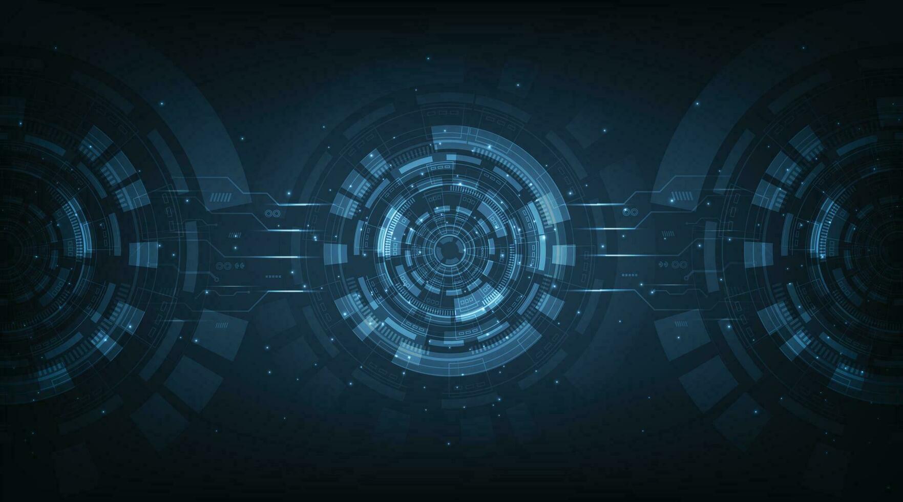 Dark Blue abstract technology background. vector