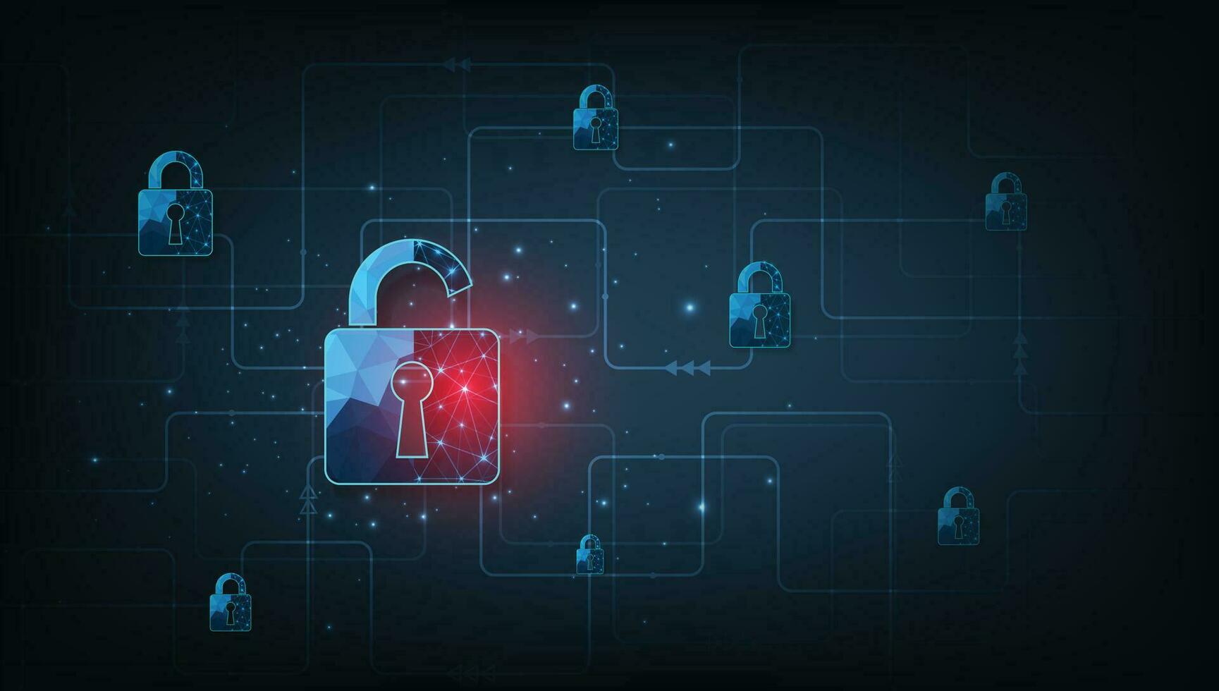 Data attacks security. vector
