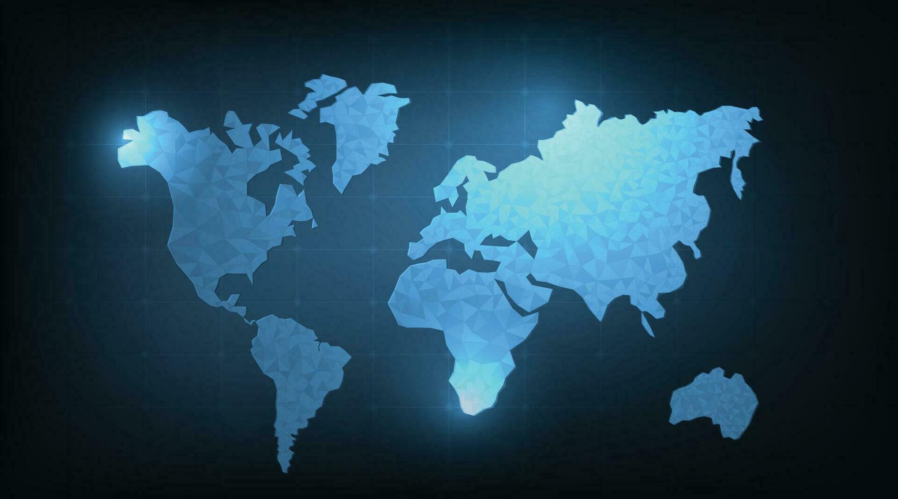 mundo mapa de poligonal. vector