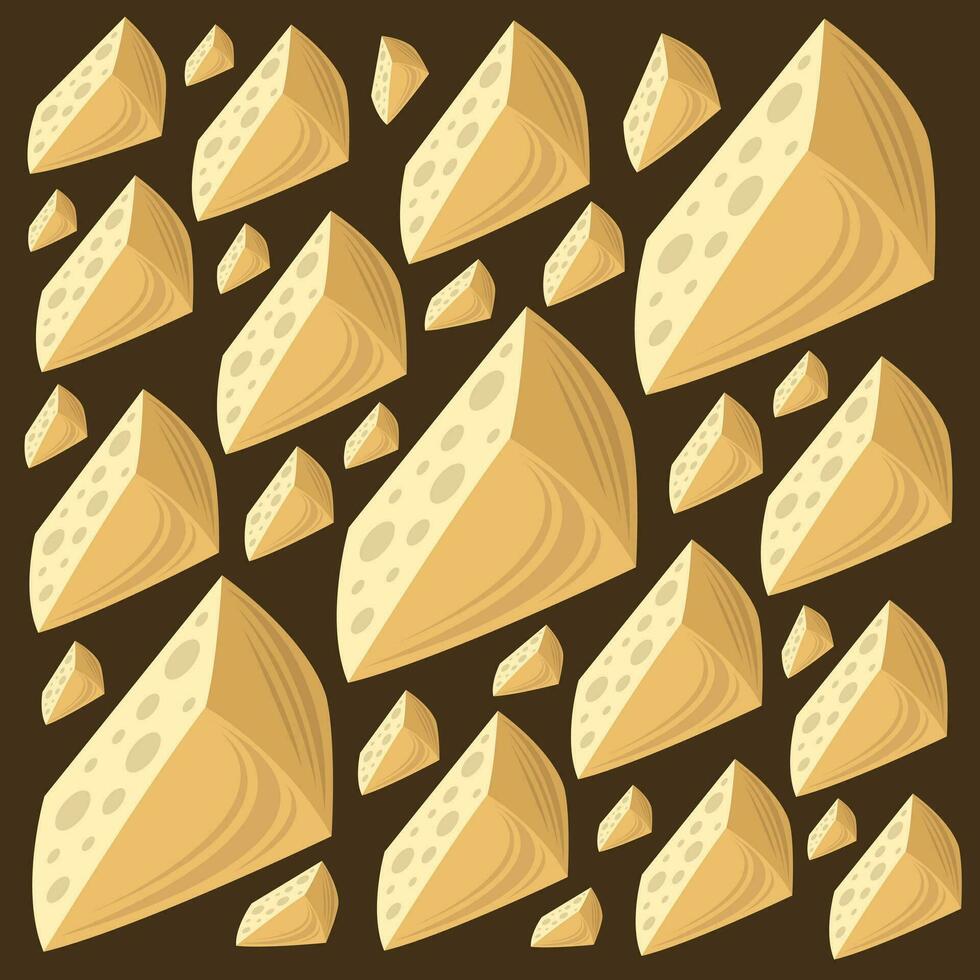 Parmesan cheese slice vector illustration for graphic design and decorative element